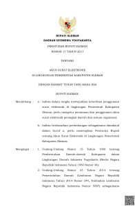 bupati sleman daerah istimewa yogyakarta peraturan