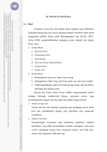 6 II. TINJAUAN PUSTAKA 2.1. Ritel Penjualan