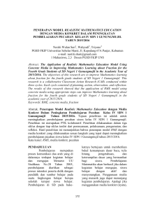 penerapan model realistic mathematics