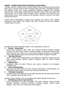 KONSEP – KONSEP DASAR SISTEM INFORMASI DALAM BISNIS