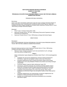 keputusan presiden republik indonesia nomor 40 tahun 2000