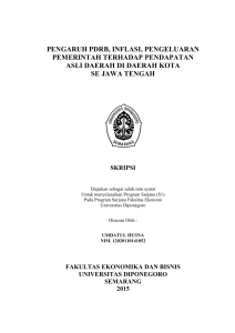 pengaruh pdrb, inflasi, pengeluaran pemerintah