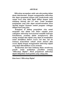 ABSTRAK Mikroskop merupakan salah satu alat penting dalam