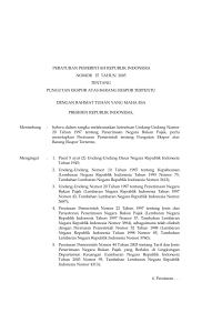 peraturan pemerintah republik indonesia nomor 35 tahun 2005