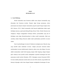 1 BAB I PENDAHULUAN A. Latar Belakang Model matematika