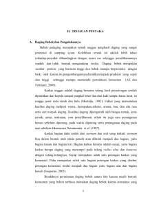 5 II. TINJAUAN PUSTAKA A. Daging Bebek dan Pengolahannya