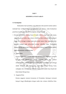 BAB V KESIMPULAN DAN SARAN 5.1 Kesimpulan Berdasarkan