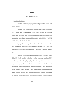 14 BAB II TINJAUAN PUSTAKA 2.1 Penelitian Terdahulu Penelitian