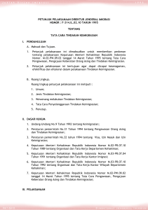 petunjuk pelaksanaan direktur jenderal imigrasi nomor : f