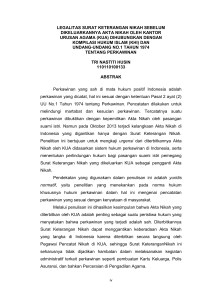 legalitas surat keterangan nikah sebelum