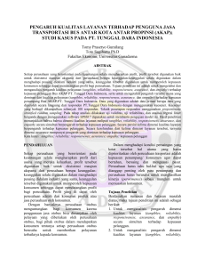 pengaruh kualitas layanan terhadap pengguna jasa transportasi