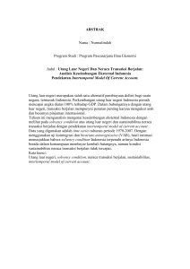 Utang Luar Negeri Dan Neraca Transaksi Berjalan