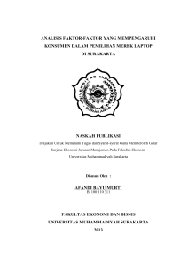 analisis faktor-faktor yang mempengaruhi konsumen dalam