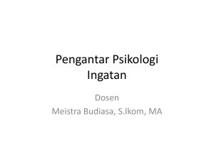 Pengantar Psikologi Ingatan