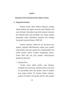 26 BAB II GERAKAN DAN DAKWAH MULTIKULTURAL A