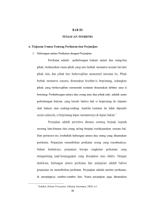 BAB III TINJAUAN TEORITIS A. Tinjauan Umum Tentang Perikatan