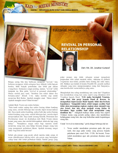 REVIVAL IN PERSONAL RELATIONSHIP