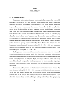 I - 1 BAB I PENDAHULUAN 1.1 LATAR BELAKANG Perencanaan