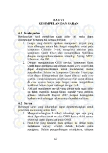 6. BAB VI KESIMPULAN DAN SARAN 6.1 Kesimpulan 6.2 Saran