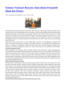 Seminar Nasional: Bencana Alam dalam Perspektif Islam dan Science