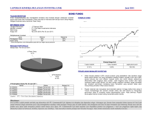 LAPORAN KINERJA BULANAN INVESTRA LINK Juni 2011 BOND