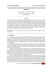 value added intellectual coefficient dan stock return