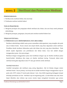 MODUL 2 Sterilisasi dan Pembuatan Medium