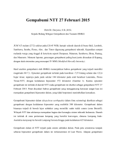 Gempabumi NTT 27 Februari 2015