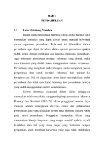 1 BAB 1 PENDAHULUAN 1.1 Latar Belakang Masalah Dalam suatu