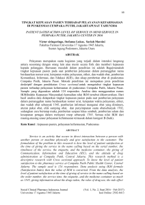 tingkat kepuasan pasien terhadap pelayanan kefarmasian di