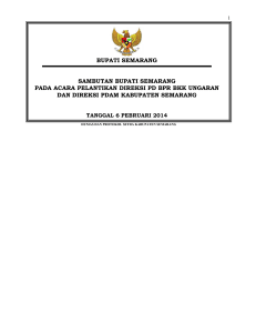 2014-02-Samb. Pelantikan Direksi PD BPR Ungaran dan PDAM