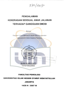 pengalaman kekerasanseksualanakjalanan