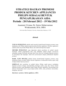 STRATEGI BAURAN PROMOSI PRODUK KITCHEN APPLIANCES