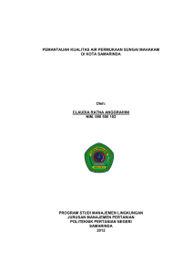 PEMANTAUAN KUALITAS AIR PERMUKAAN SUNGAI MAHAKAM