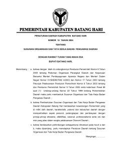 peraturan daerah kabupaten batang hari