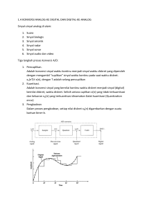 1.4 KONVERSI ANALOG-KE DIGITAL DAN DIGITAL-KE