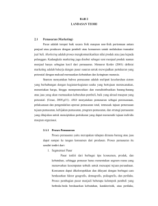 BAB 2 LANDASAN TEORI 2.1 Pemasaran (Marketing