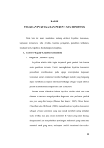 BAB II TINJAUAN PUSTAKA DAN PERUMUSAN HIPOTESIS