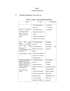 7 BAB 2 KAJIAN PUSTAKA 2.1 Penelitian