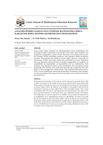 Unnes Journal of Mathematics Education Research