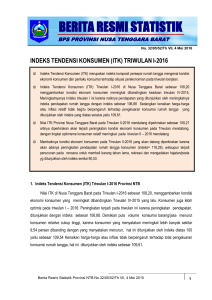 berita resmi statistik - BPS NTB