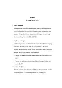BAB III METODE PENELITIAN 3.1 Desain Penelitian Dalam