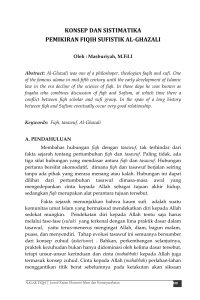 konsep dan sistimatika pemikiran fiqih sufistik al