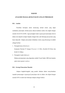 bab iii analisis masalah dan rancangan program