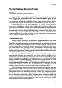 Menyoal Kebijakan Stabilisasi Rupiah