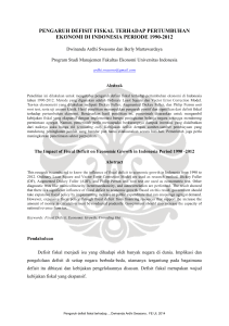 pengaruh defisit fiskal terhadap pertumbuhan ekonomi di indonesia