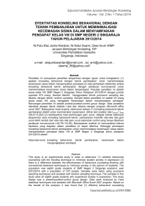 efektivitas konseling behavioral dengan teknik