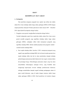 BAB V KESIMPULAN DAN SARAN