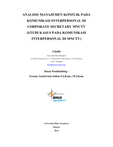 studi kasus pada komunikasi interpersonal