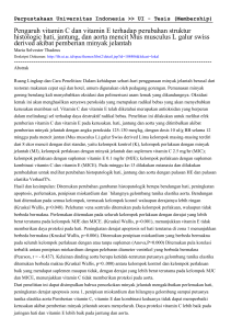 Pengaruh vitamin C dan vitamin E terhadap